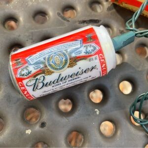 Vintage 1996 Budweiser Cans Christmas Lights 25